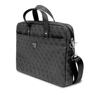 Guess Original Licensed Hot Stamped 4G Patterned Triangle Logo Shoulder Strap Laptop Bag for 15-16 inch Laptops. - 2