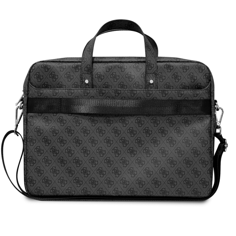 Guess Original Licensed Hot Stamped 4G Patterned Triangle Logo Shoulder Strap Laptop Bag for 15-16 inch Laptops. - 3