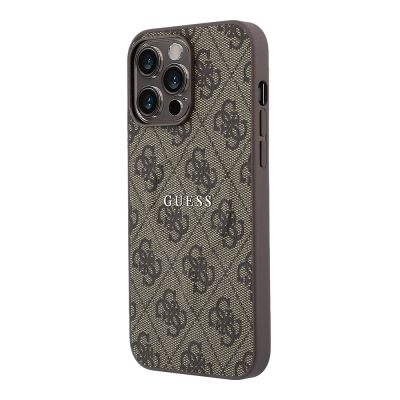 Guess Original Licensed M-safe Case for Apple iPhone 15 Pro Max with Embossed 4G Design and Logo. - 2