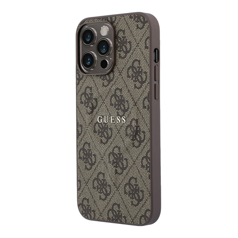 Guess Original Licensed M-safe Case for Apple iPhone 15 Pro Max with Embossed 4G Design and Logo. - 2