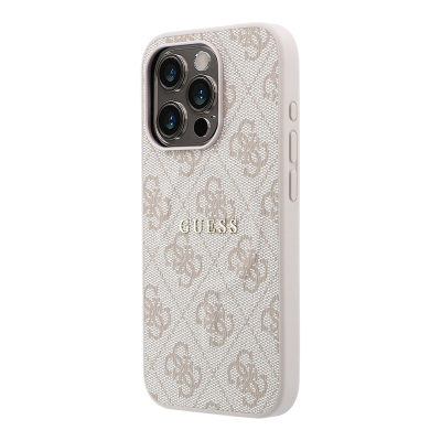 Guess Original Licensed M-safe Case for Apple iPhone 15 Pro with Embossed 4G Design and Logo. - 3