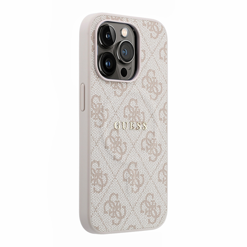 Guess Original Licensed M-safe Case for Apple iPhone 15 Pro with Embossed 4G Design and Logo. - 5