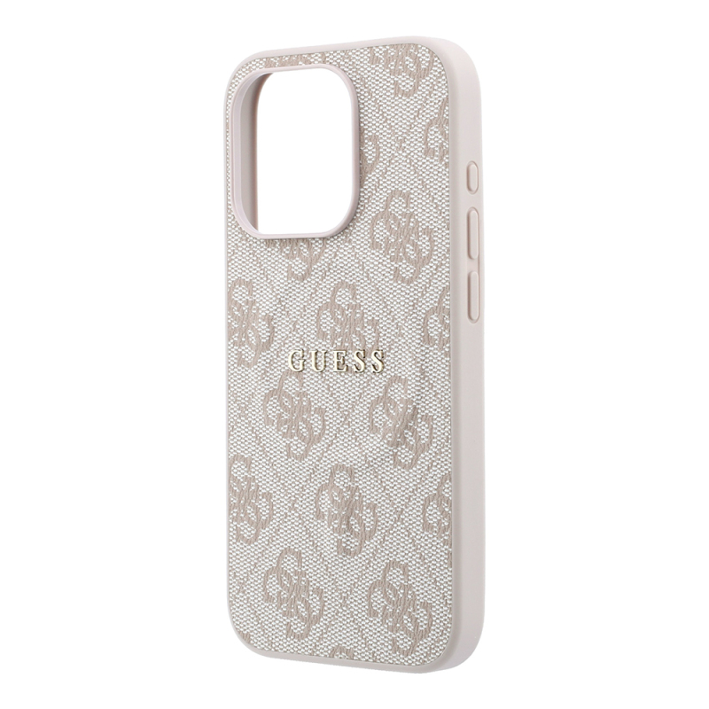 Guess Original Licensed M-safe Case for Apple iPhone 15 Pro with Embossed 4G Design and Logo. - 7