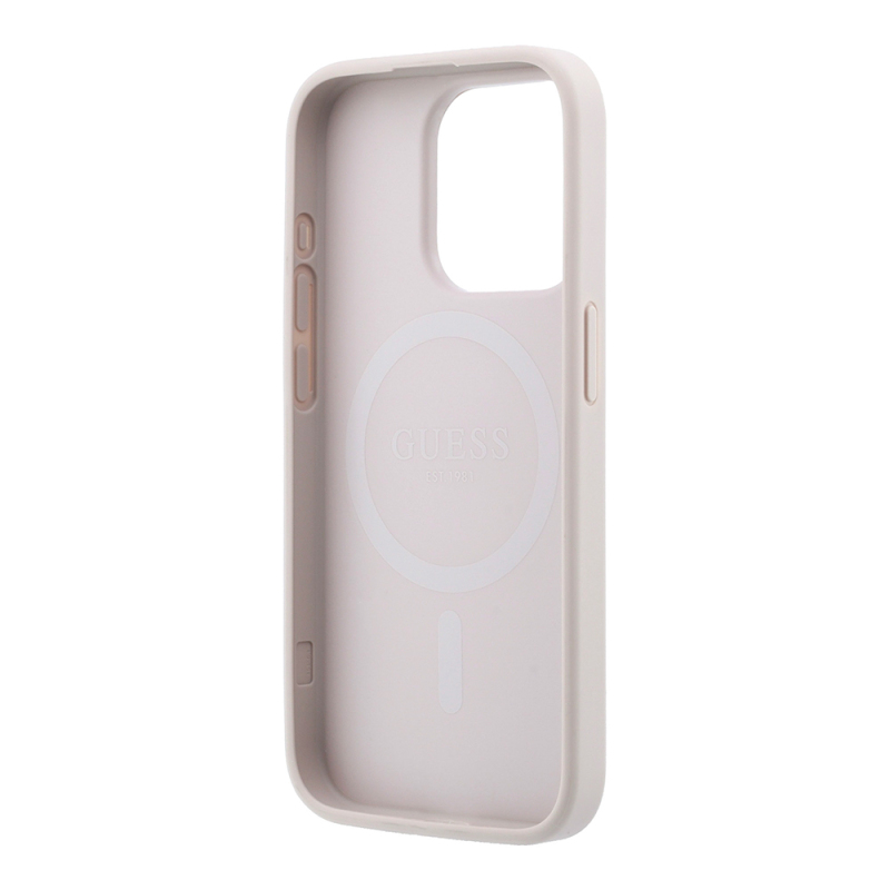 Guess Original Licensed M-safe Case for Apple iPhone 15 Pro with Embossed 4G Design and Logo. - 8