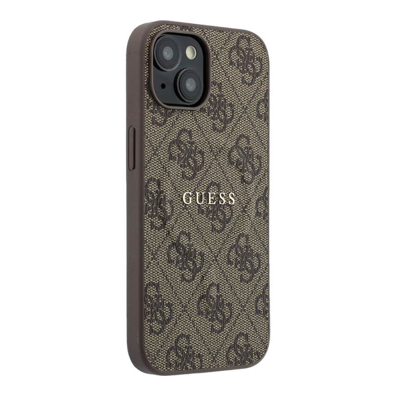 Guess Original Licensed M-safe Case for Apple iPhone 15 with Embossed 4G Design and Logo. - 11