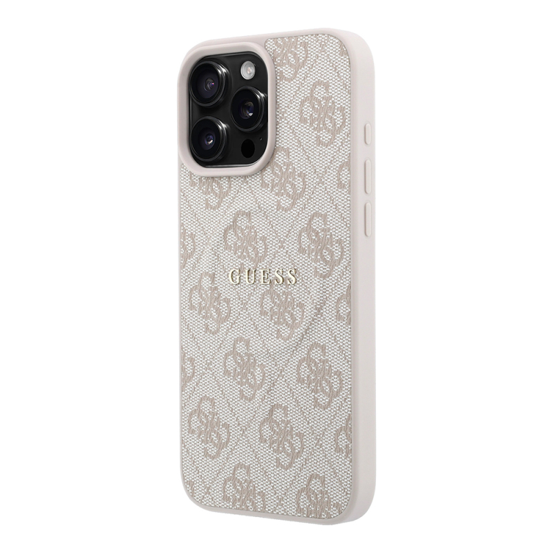 Guess Original Licensed M-safe Case for Apple iPhone 16 Pro Max with Embossed 4G Design and Logo. - 3