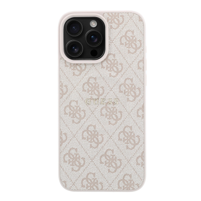 Guess Original Licensed M-safe Case for Apple iPhone 16 Pro Max with Embossed 4G Design and Logo. - 4
