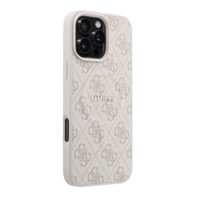 Guess Original Licensed M-safe Case for Apple iPhone 16 Pro Max with Embossed 4G Design and Logo. - 5