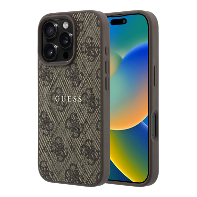 Guess Original Licensed M-safe Case for Apple iPhone 16 Pro Max with Embossed 4G Design and Logo. - 2