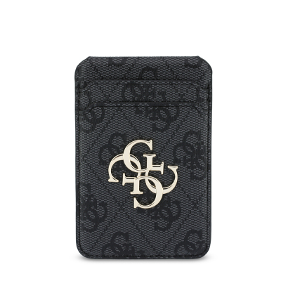 Guess Original Licensed M-safe Case for Apple iPhone 17 Pro Max with Charging Enabled, 4G, Large Metal Logo, and Card Holder. - 18