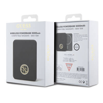 Guess Original Licensed Magsafe Charging Featured Stone 4G Logo Powerbank 5000mAh 15W - 6