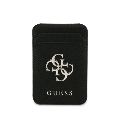Guess Original Licensed Metal Large 4G and Text Logo Stand Magnetic Card Holder - 4
