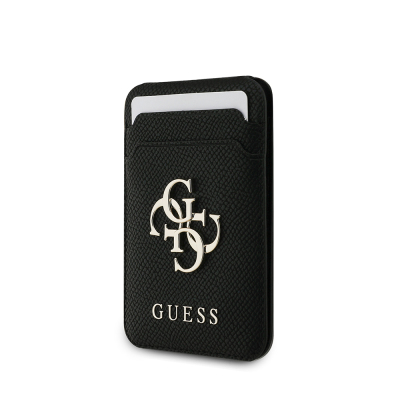 Guess Original Licensed Metal Large 4G and Text Logo Stand Magnetic Card Holder - 3