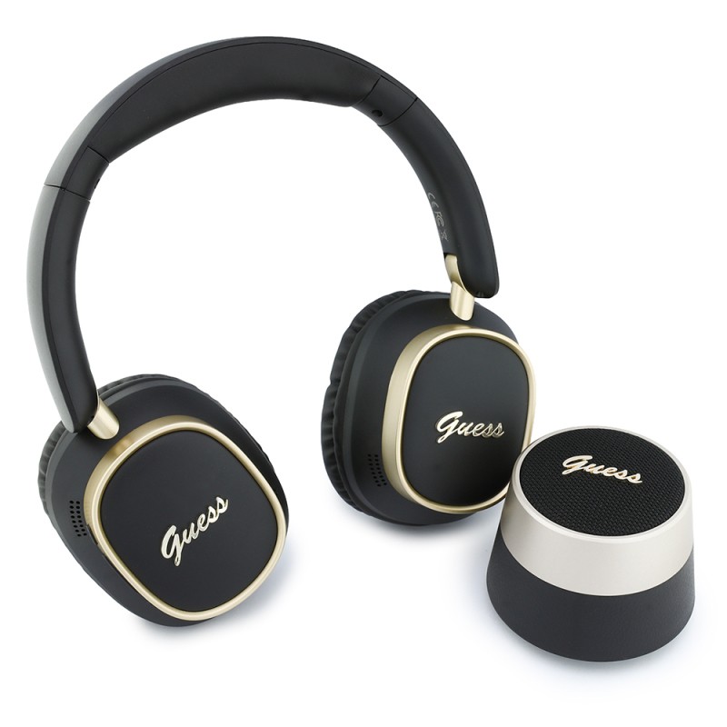 Guess Original Licensed Metal Logo Over-Ear Headphones and Speaker 2-in-1 Set - 1