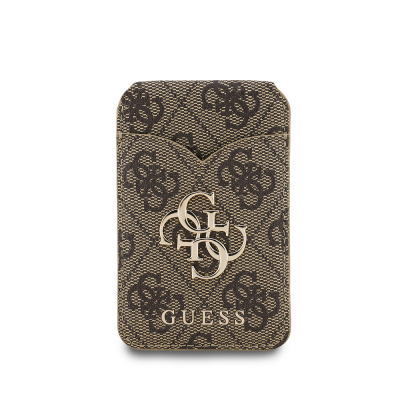 Guess Original Licensed Mirrored Metal Large 4G Logo Magnetic Card Holder with Stand - 18