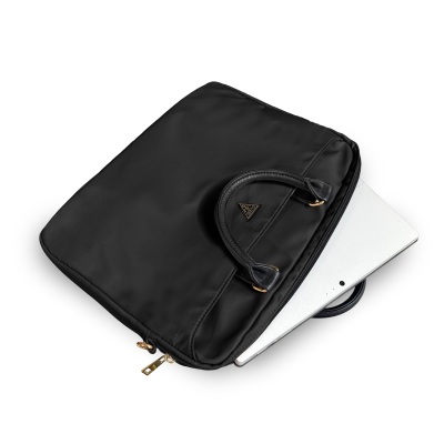 Guess Original Licensed Nylon Fabric Laptop Bag with Metal Triangle Logo and Shoulder Strap, 15-16 inch. - 4