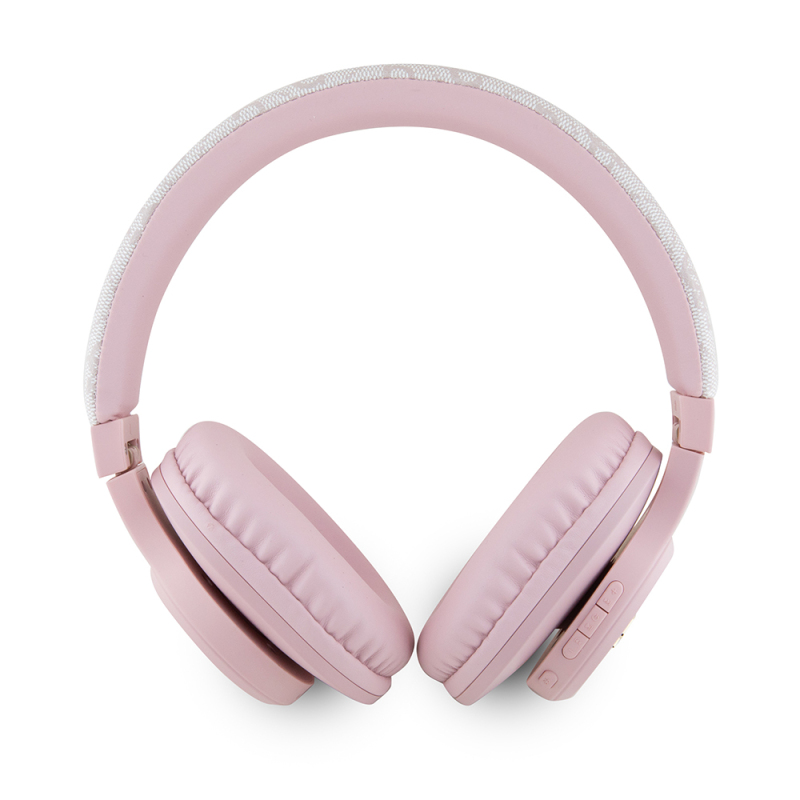 Guess Original Licensed PU 4G Patterned Metal Text Logo Tone On Tone On-Ear Bluetooth Headset - 10