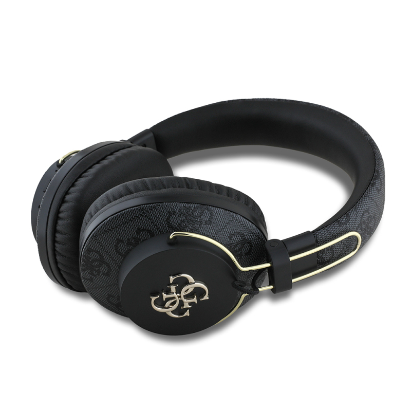 Guess Original Licensed PU 4G Patterned Over-Ear Bluetooth Headset with Large Metal Logo - 7