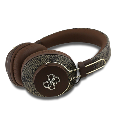 Guess Original Licensed PU 4G Patterned Over-Ear Bluetooth Headset with Large Metal Logo - 5