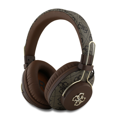 Guess Original Licensed PU 4G Patterned Over-Ear Bluetooth Headset with Large Metal Logo - 2