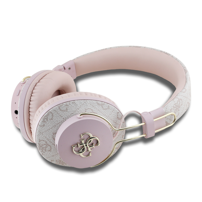 Guess Original Licensed PU 4G Patterned Over-Ear Bluetooth Headset with Large Metal Logo - 10