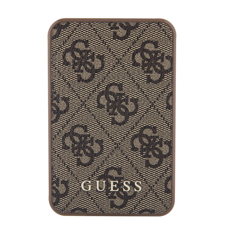 Guess Original Licensed PU Leather 4G Patterned Metal Text Logo Powerbank 5000mAh - 3