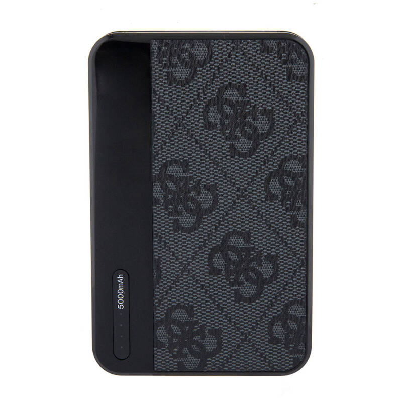 Guess Original Licensed PU Leather 4G Patterned Metal Text Logo Powerbank 5000mAh - 10