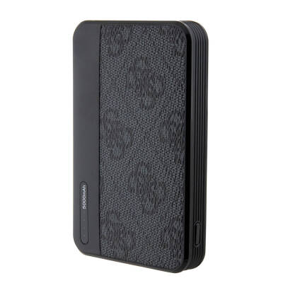 Guess Original Licensed PU Leather 4G Patterned Metal Text Logo Powerbank 5000mAh - 11