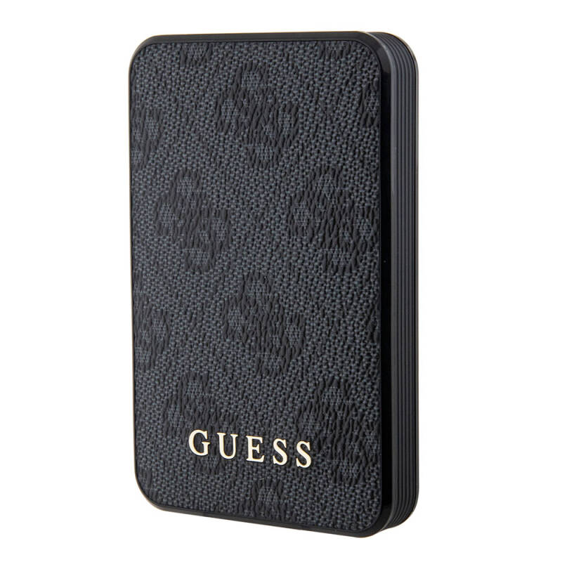 Guess Original Licensed PU Leather 4G Patterned Metal Text Logo Powerbank 5000mAh - 7