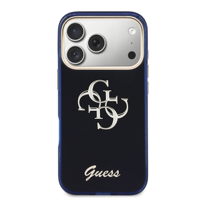 Guess Original Licensed Silicone Case with Large Metal Logo and Text Designed for Apple iPhone 17 Pro - 4