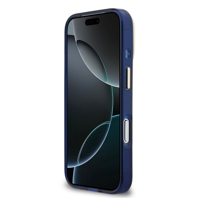 Guess Original Licensed Silicone Case with Large Metal Logo and Text Designed for Apple iPhone 17 Pro - 6