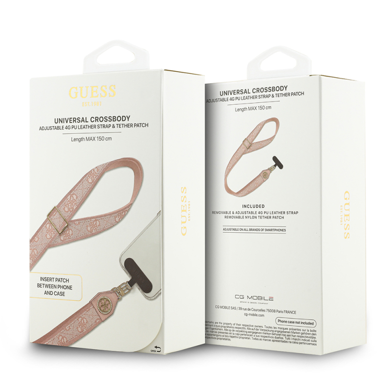 Guess Original Licensed Stoned 4G Metal Logo Crossbody Phone Strap 150cm - 16