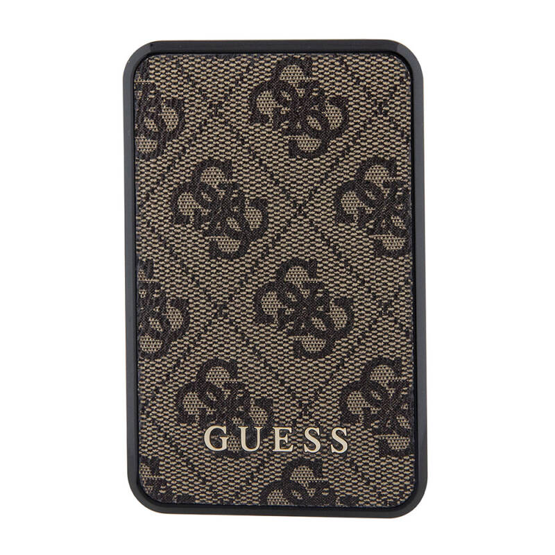 Guess Original Licensed With Digital LED Display PU Leather 4G Patterned Metal Text Logo Powerbank 10000mAh 18W - 8