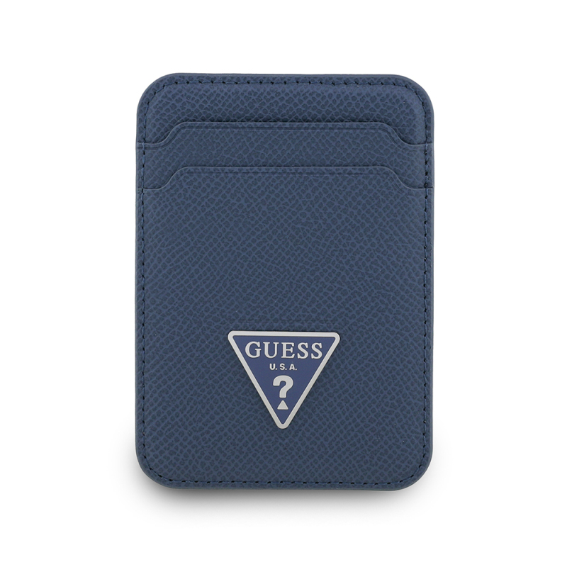 Guess Orjinal Lisanslı 2 Hazneli Üçgen Logolu Deri Magnetik Kartlık - 5