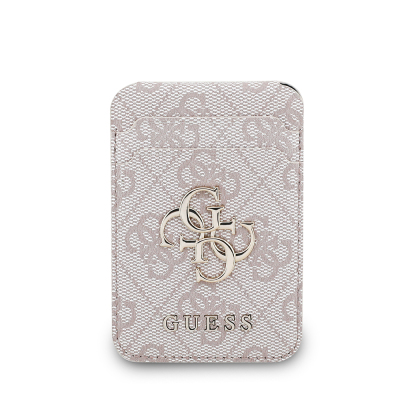 Guess Orjinal Lisanslı PU Deri 4G Desenli Metal Büyük 4G ve Yazı Logolu Standlı Magnetik Kartlık - 14