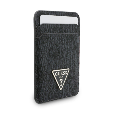Guess Orjinal Lisanslı 2in1 Bilek Askı İpli 4G Desenli Metal Üçgen Logolu Magnetik Kartlık - 11