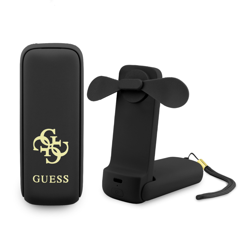Guess Orjinal Lisanslı 4G Büyük Metal Logolu 3 Kademeli Katlanabilir Portatif Soğutucu El Fanı - 2