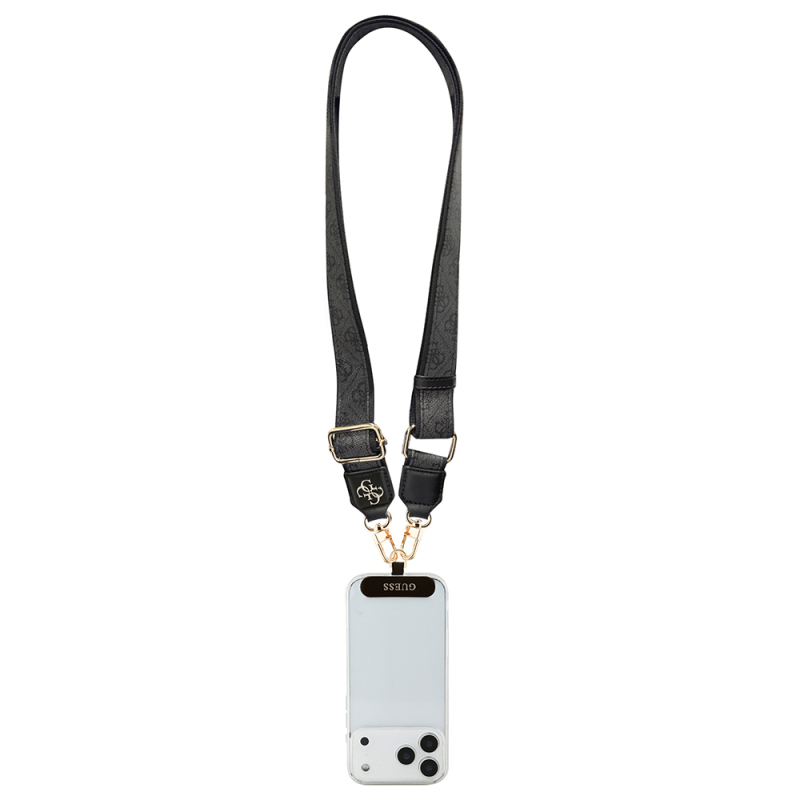 Guess Orjinal Lisanslı 4G Desen ve Metal Logolu Çapraz Vücut Telefon Askı Kayışı 150cm - 7
