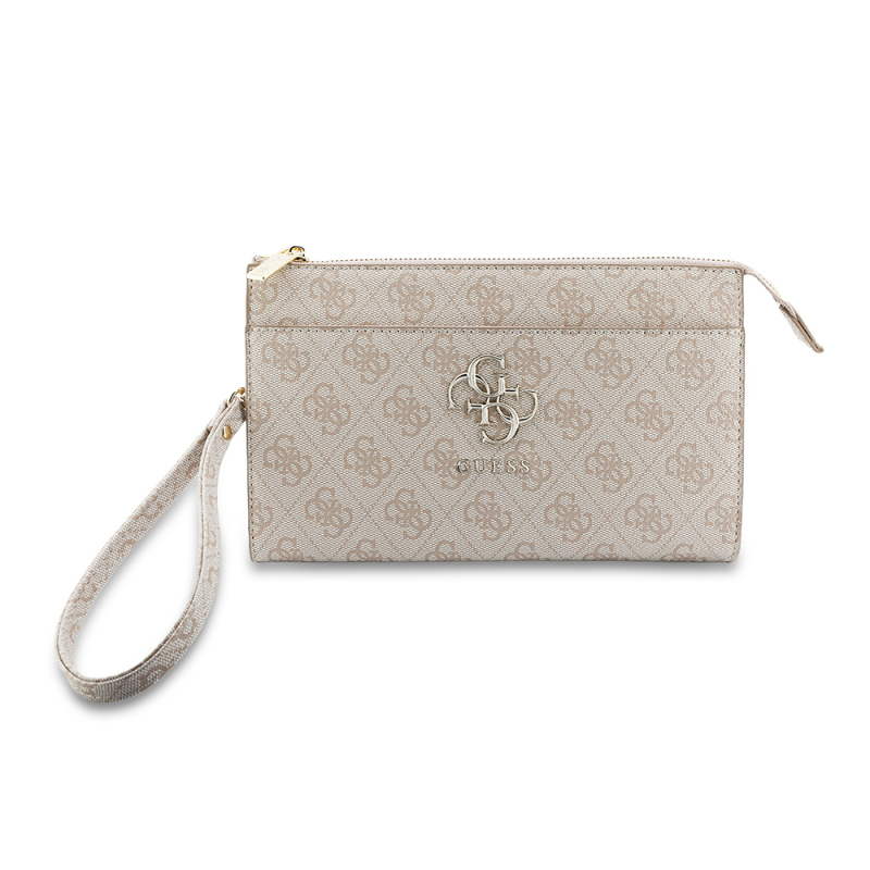 Guess Orjinal Lisanslı 4G Desenli Büyük Metal Logolu Omuz Askılı El Çantası - 16