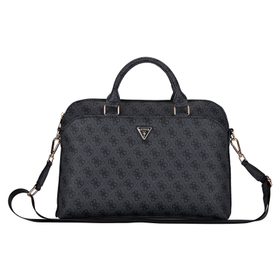 Guess Orjinal Lisanslı 4G Desenli Üçgen Logolu Omuz Askılı 15 inç Laptop Çantası - 3