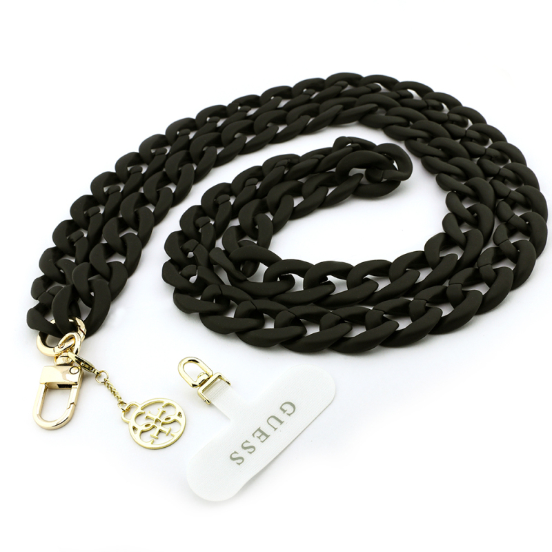 Guess Orjinal Lisanslı 4G Metal Logolu Büyük Zincirli Çapraz Vücut Telefon Askı Kayışı 120cm - 1