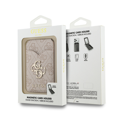 Guess Orjinal Lisanslı Aynalı Metal Büyük 4G Logolu Standlı Magnetik Kartlık - 15