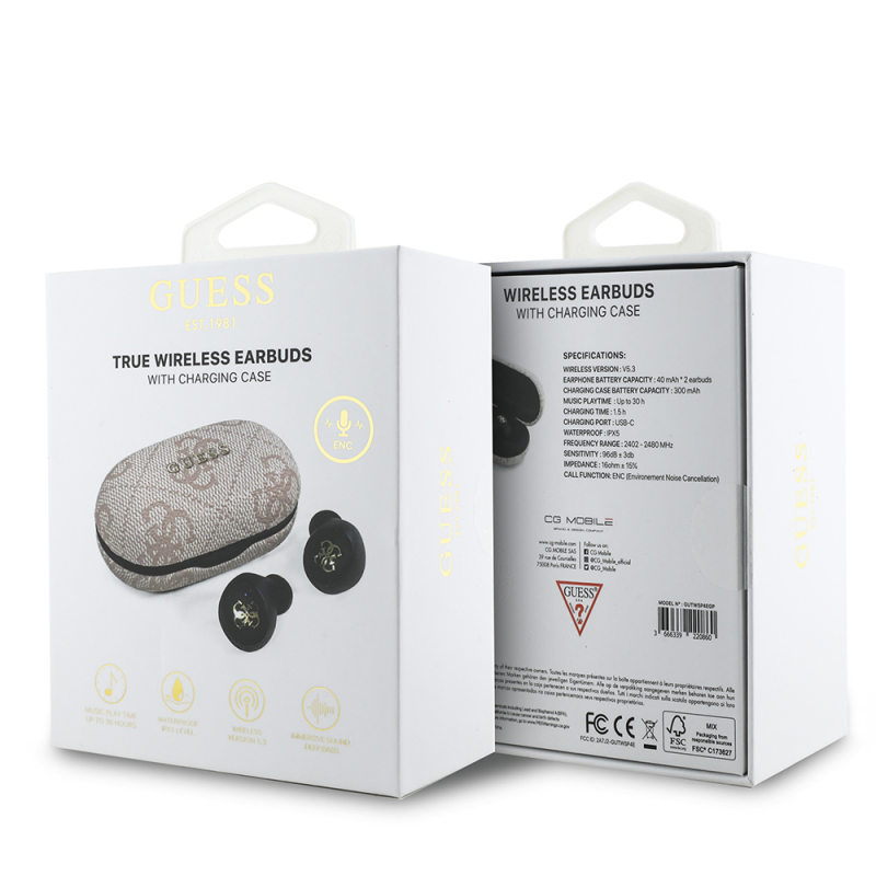 Guess Orjinal Lisanslı Klasik Metal Yazı Logolu TWS Kulak İçi Bluetooth Kulaklık - 22