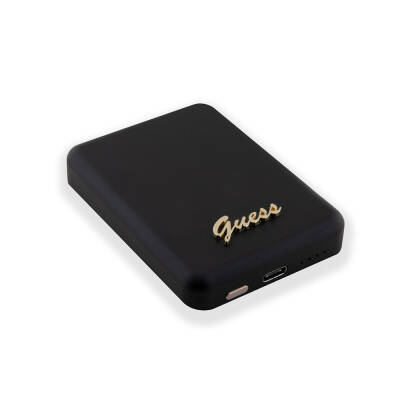 Guess Orjinal Lisanslı Magsafe Şarj Özellikli Metal Yazı Logolu Powerbank 3000mAh 5W - 10