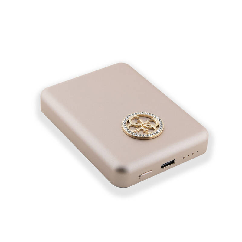 Guess Orjinal Lisanslı Magsafe Şarj Özellikli Taşlı 4G Logolu Powerbank 3000mAh 5W - 5