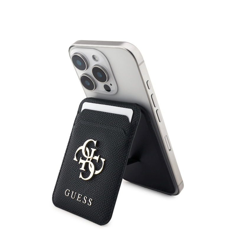 Guess Orjinal Lisanslı Metal Büyük 4G ve Yazı Logolu Standlı Magnetik Kartlık - 1