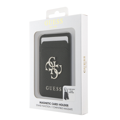 Guess Orjinal Lisanslı Metal Büyük 4G ve Yazı Logolu Standlı Magnetik Kartlık - 6