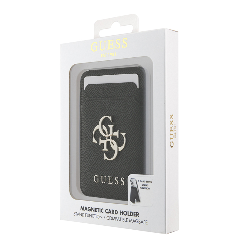 Guess Orjinal Lisanslı Metal Büyük 4G ve Yazı Logolu Standlı Magnetik Kartlık - 6