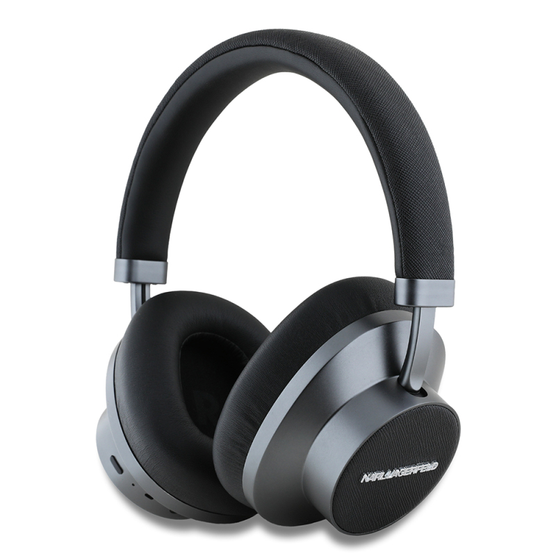 Karl Lagerfeld Orjinal Lisanslı ANC/ENC Özellikli KL Yazı Logolu Saffiano Serisi Kulak Üstü Bluetooth Kulaklık v5.3 - 1