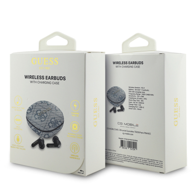 Guess Orjinal Lisanslı PU 4G Desenli Klasik Metal Yazı Logolu TWS Kulak İçi Bluetooth Kulaklık - 10